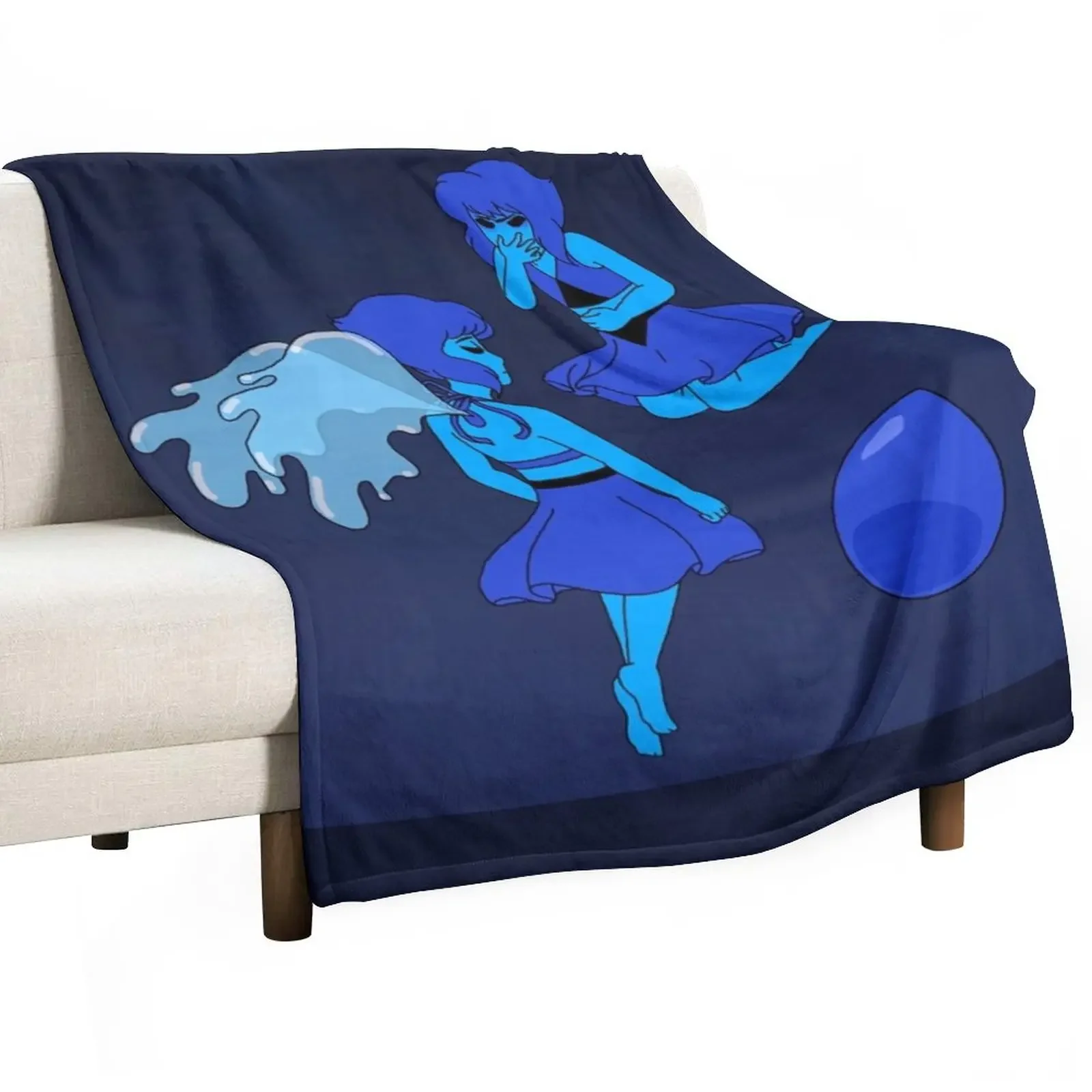 Lapis Lazuli Throw Blanket Decorative Sofa Cute Plaid Blankets