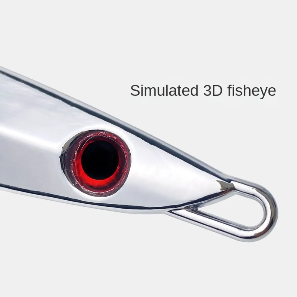 Accessories Zinc Alloy Fishing Lure 20g 30g 40g 60g 80g 100g 120g Silver Metal Jig Lure Spinning Baits Fishing - view 3