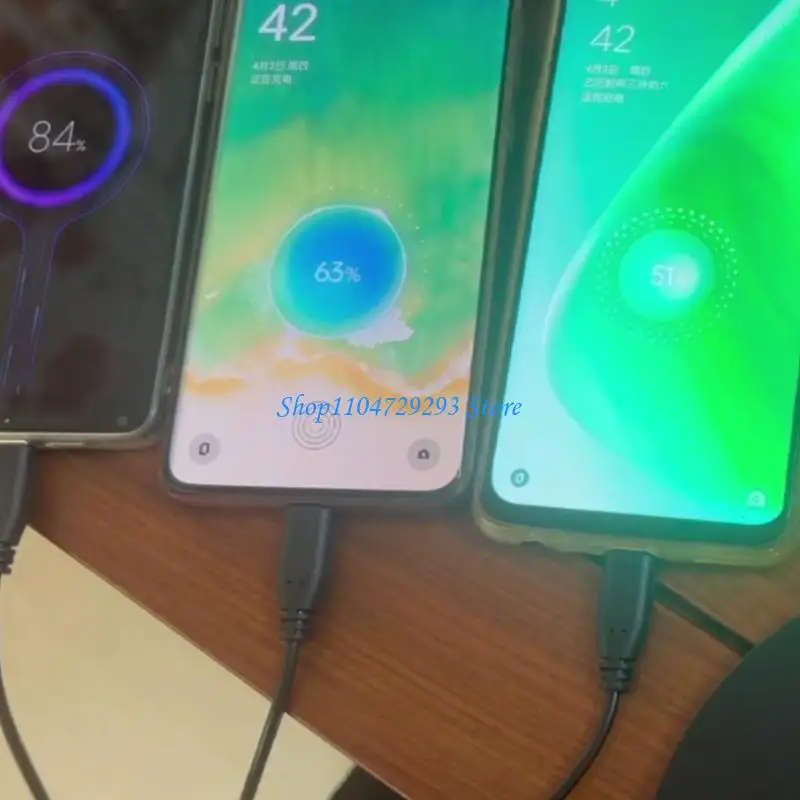 Y2GD Múltiple Tipo dispositivo C Cable cargador cargador 3 Puerto Simultáneo Carga para hogar