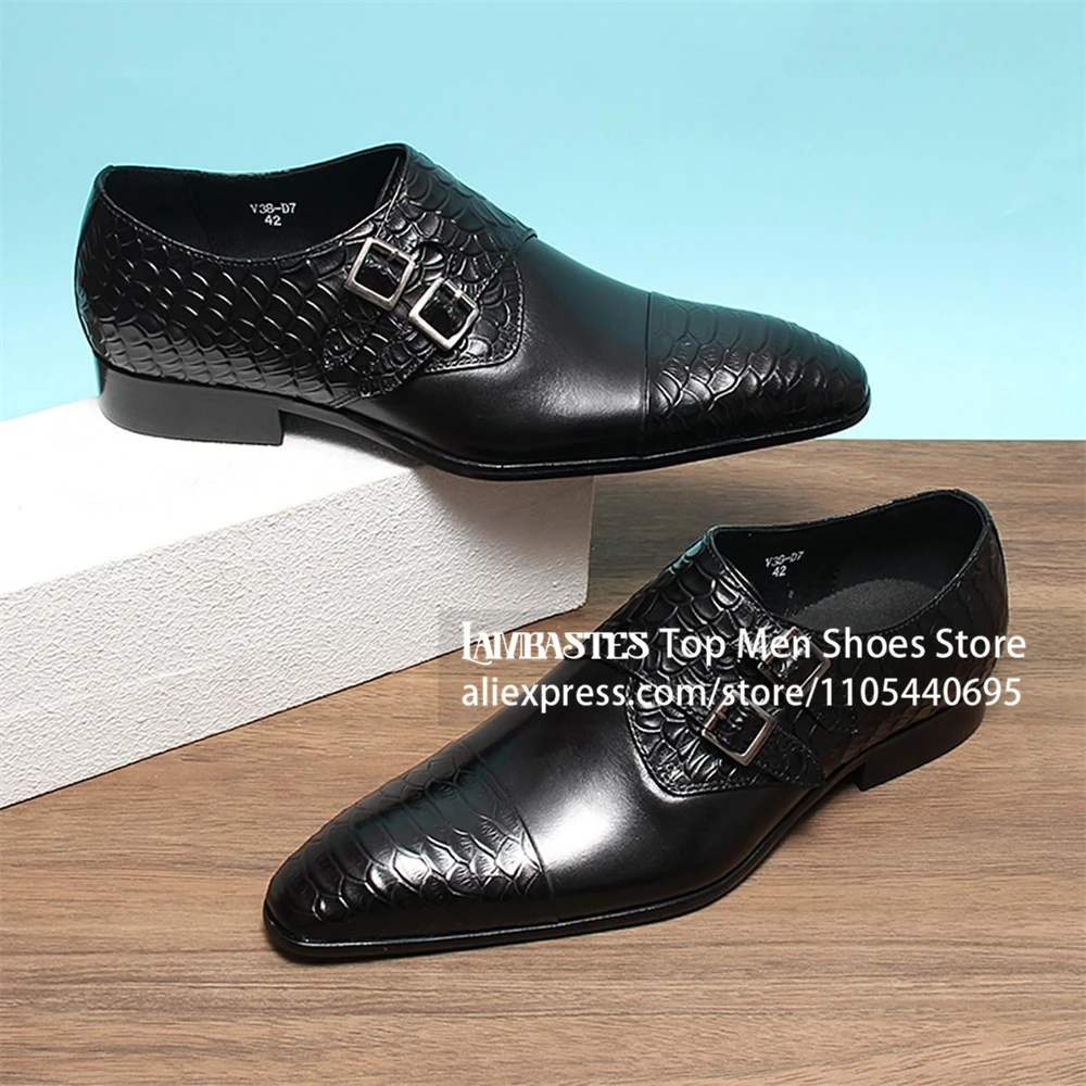 Zapatos de hombre de cuero de - Monk Strap Shoe reseña y precio