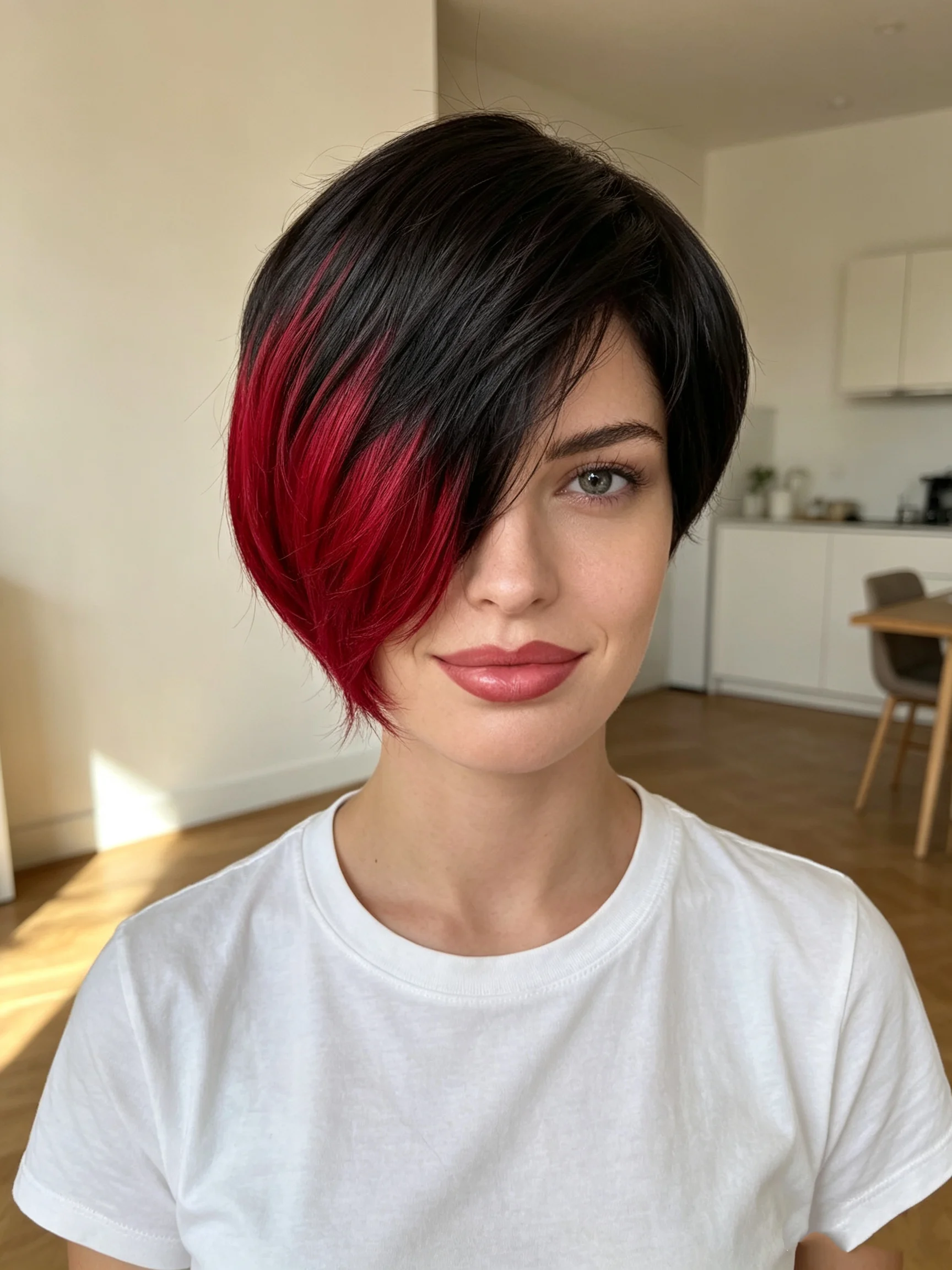 Short pixie cut wigs human hair Ombre Straight Wigs  Human Hair Wigs #27 Colored Pixie Cut Wigs Human Hair machine made wig