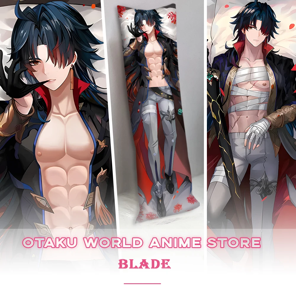 Game Honkai Star Rail Blade Hugging Body Pillowcase Cosplay Props Dakimakura Men Blade Throw Pillow Cushion Cover Otaku Gifts