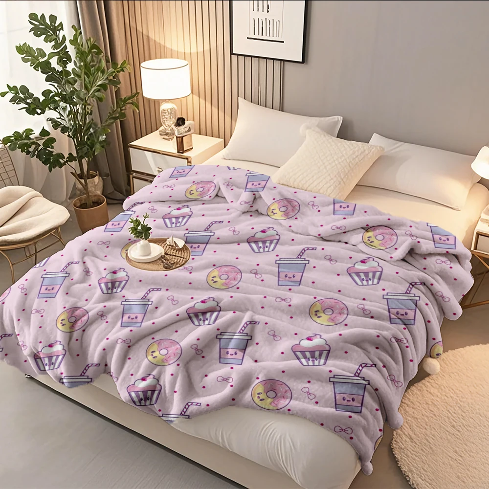 

Farmhouse Rustic Comfort Flannel Blanket Geeky Girl Pattern Bedcover Throw With Lightweight Odor-resistant Blankets For Hotels