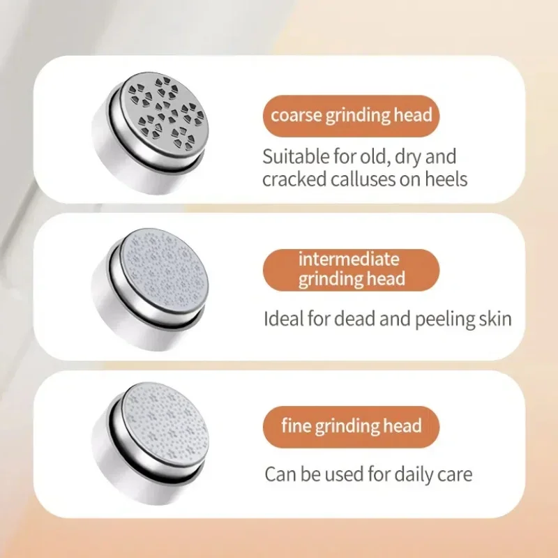 ملف العناية بالقدم الكهربائية مزيل مسامير القدم الكعوب الساق إزالة الجلد الميت مجموعة أدوات باديكير واستبدال رأس الطحن