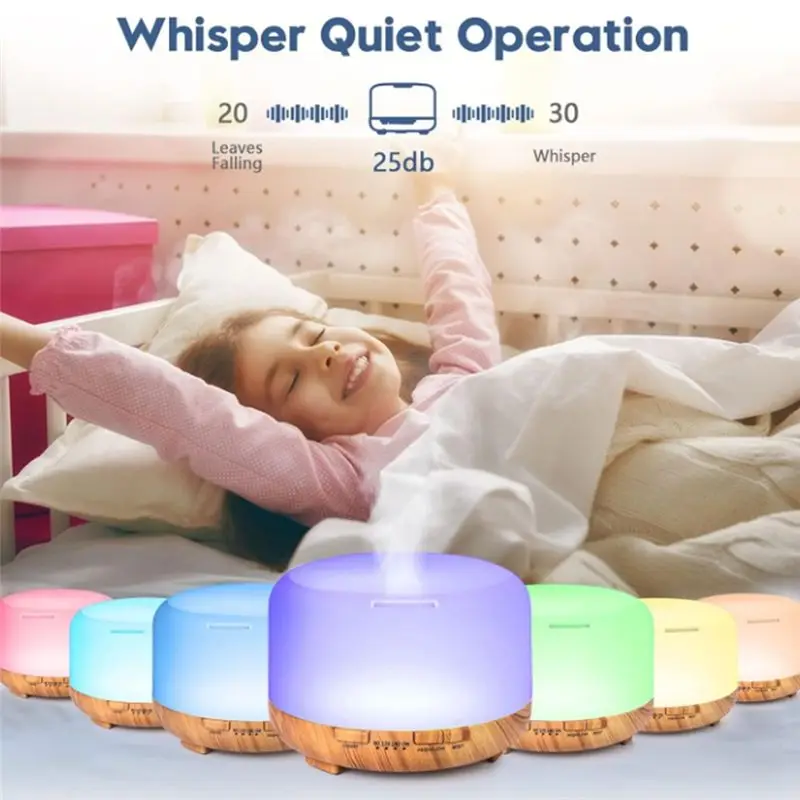 AEE2-Essential Oil Diffuser 500Ml Humidifier Diffusers Aromatherapy Diffuser With Remote Control