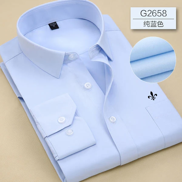 

Camisa Masculina S-7xl Clássica de Vestido Manga Longa, Bolso Regular, Fit, Formal, Negócios, Trabalho, Escritório, Casual,