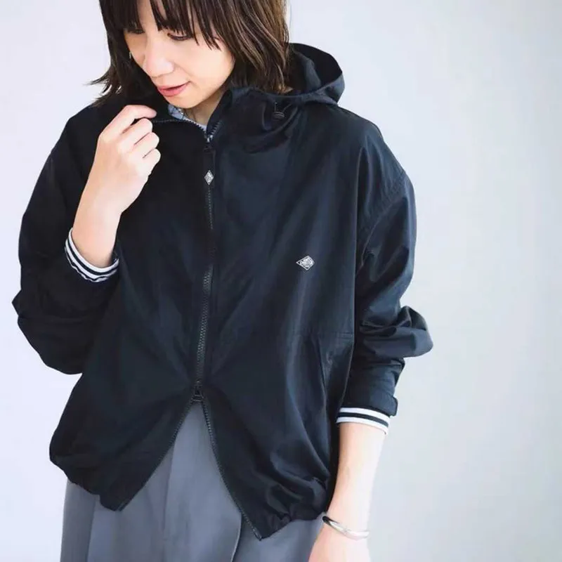 Spring 2026 Casual Unisex Zipper Hooded Jacket Versatile Loose Fit Polyester Fiber Waterproof Long Sleeve 3D Effect Coat