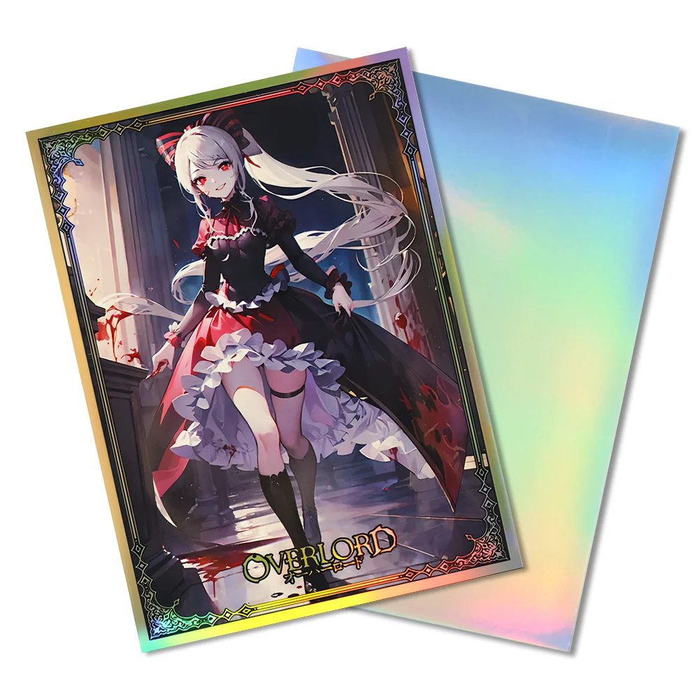 60 PZ 67*92mm Overlord Halltear Bloodfallen Anime Buste per carte Foil Gioco da tavolo Protezione per carte collezionabili per MTG/PKM Regalo di festa