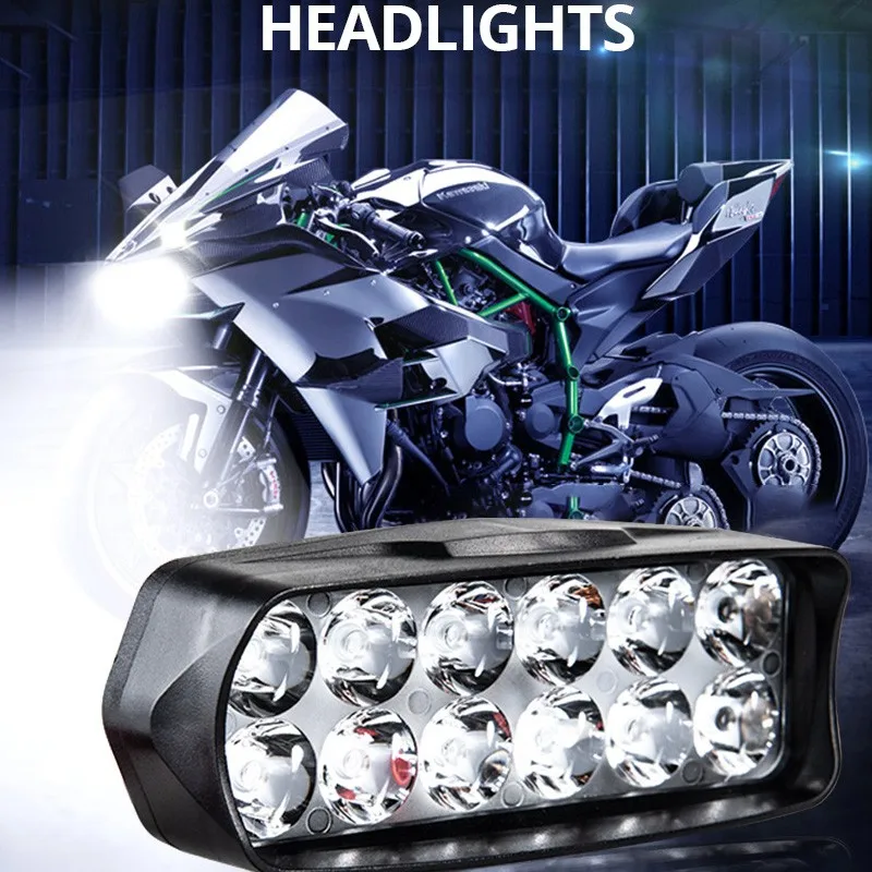 Motorcycle Headlight 12v Spot Head Light 8 12 16 Led For Lightings Mini Tractor For Country House Volvo Dump Truck Parts