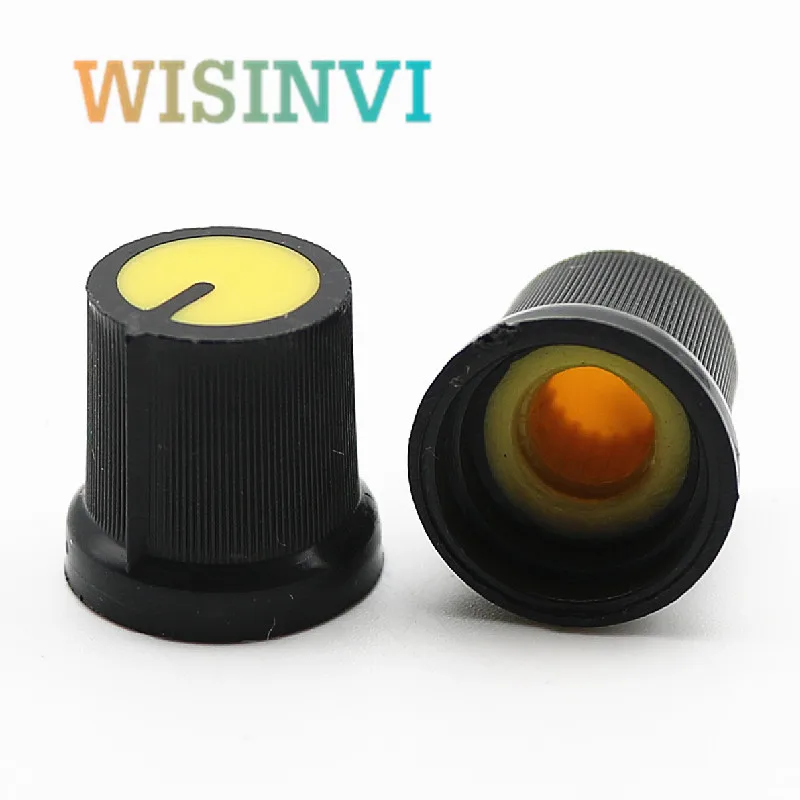 10PCS WH148 AG3 Potentiometer knob Cap AG3 Plastic knob Diameter 6mm Plum Handle 15x17mm for Single and double potentiometer