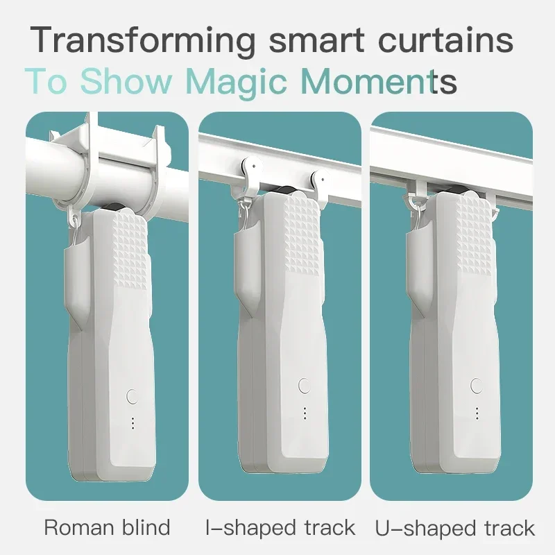 Zemismart Tuya Zigbee Smart Curtain Robot Electric Curtain Driver For Roman Rod I Type U Type Track Alexa Google Home Control