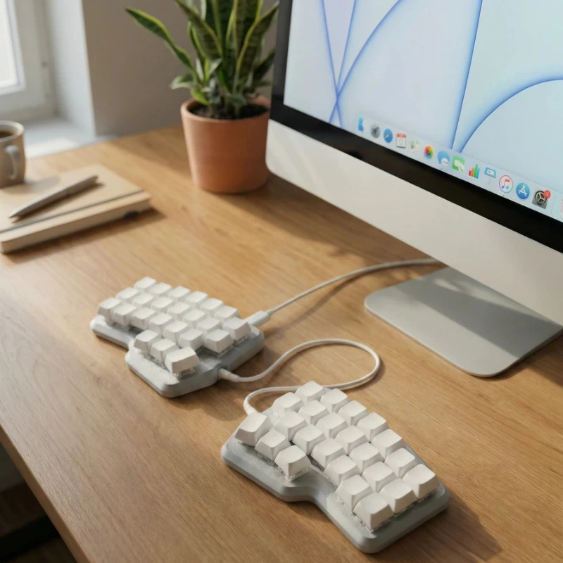 Corne 4x6 Wired Split Keyboard Kit Custom RGB Single-mode Hot-swapping Ergonomics Keyboard Left Right Hands Keyboards Vial QMK