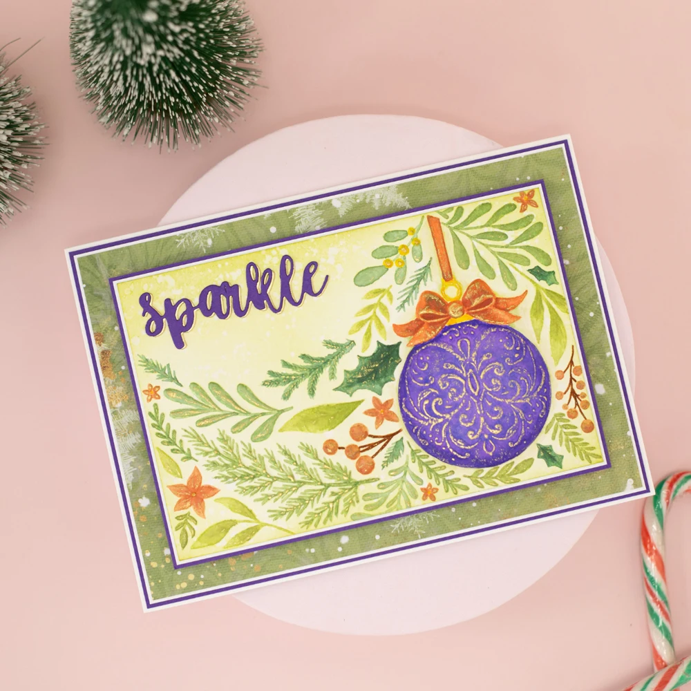 1Pc 3D Embossing Folder Jingle Bell Holly Leaves Butterfly Spidernet Pattern Diy Christmas Halloween Adding Textured Paper Card 4