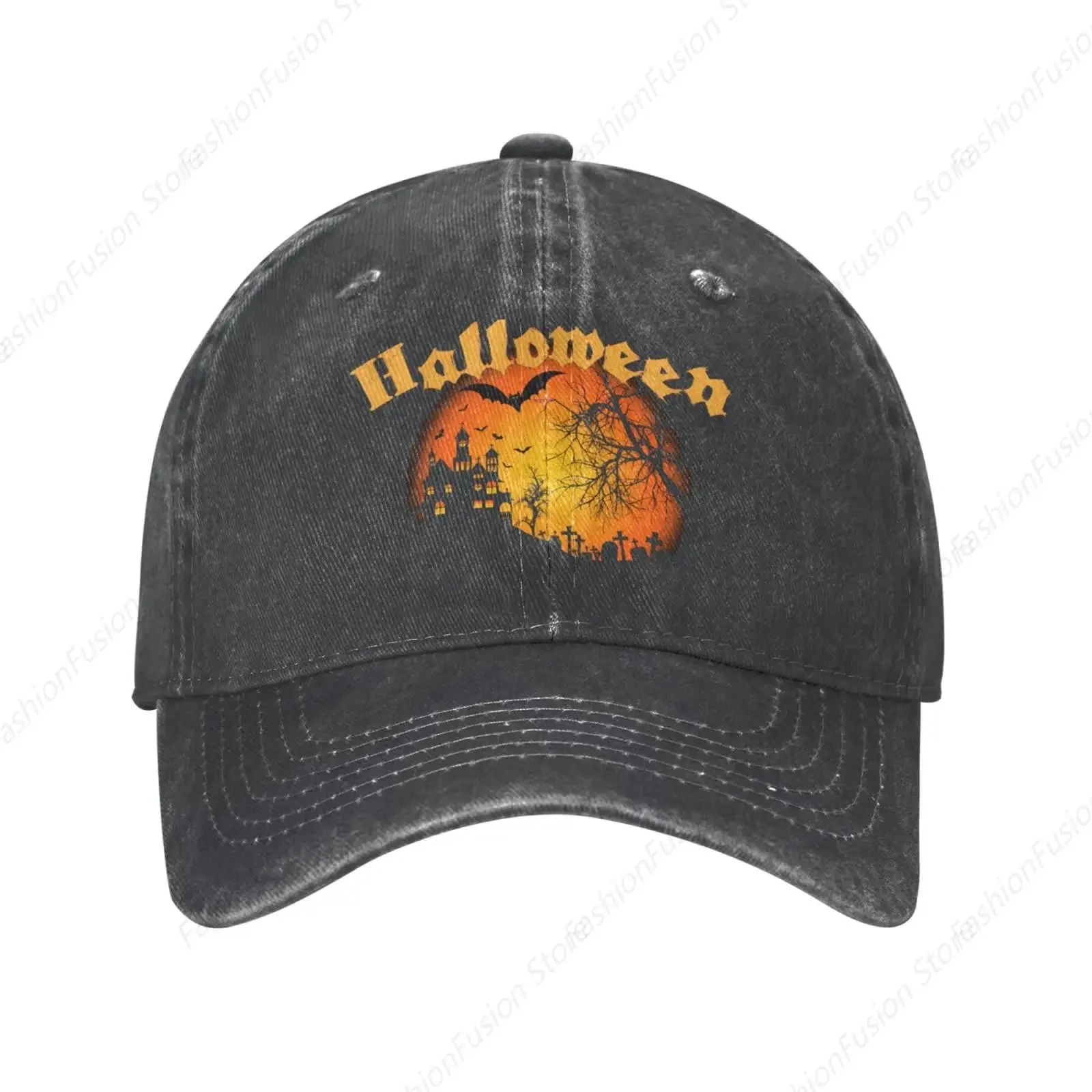 

Funny Halloween Baseball Cap for Men Women, Adjustable Pumpkin Baseball Hat Golf Dad Hat for Halloween Party