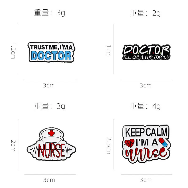 nurse doctor cartoon badge, fashion clothing decoration accessories image 4