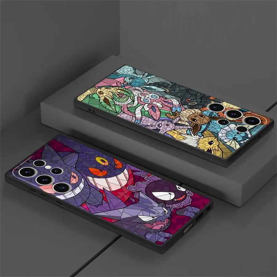 P-Pok é mon-Samsung Galaxy用のソフトケース,s25 plus,ultra,s24,s23,s21,s20,s22,fe