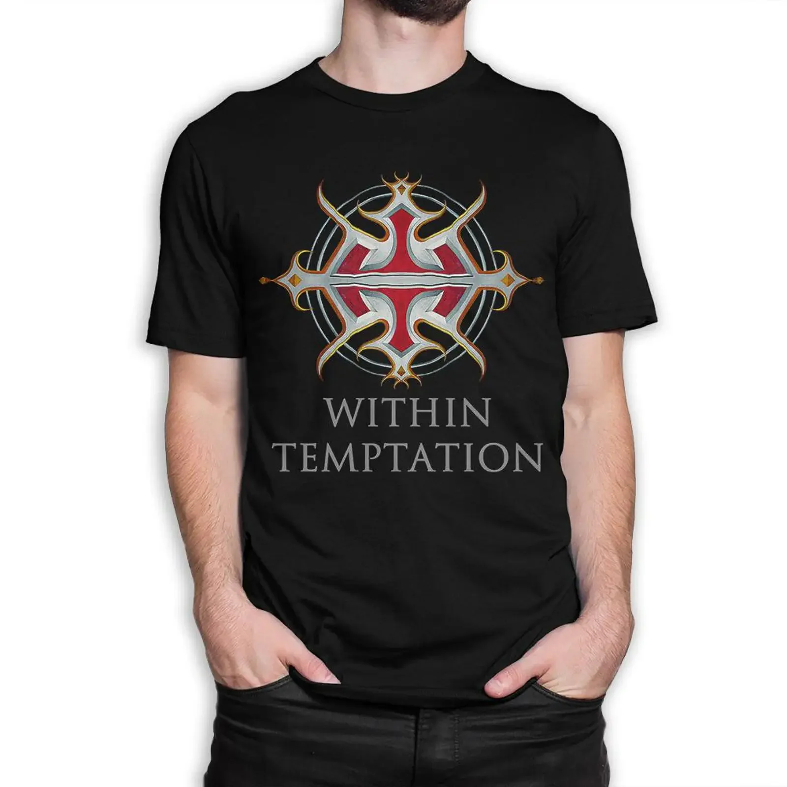 Within Temptation T Shirt Men's and Women's Sizes vintage Washed homme Stretched fashion Versatile Slightly graphic Stylish