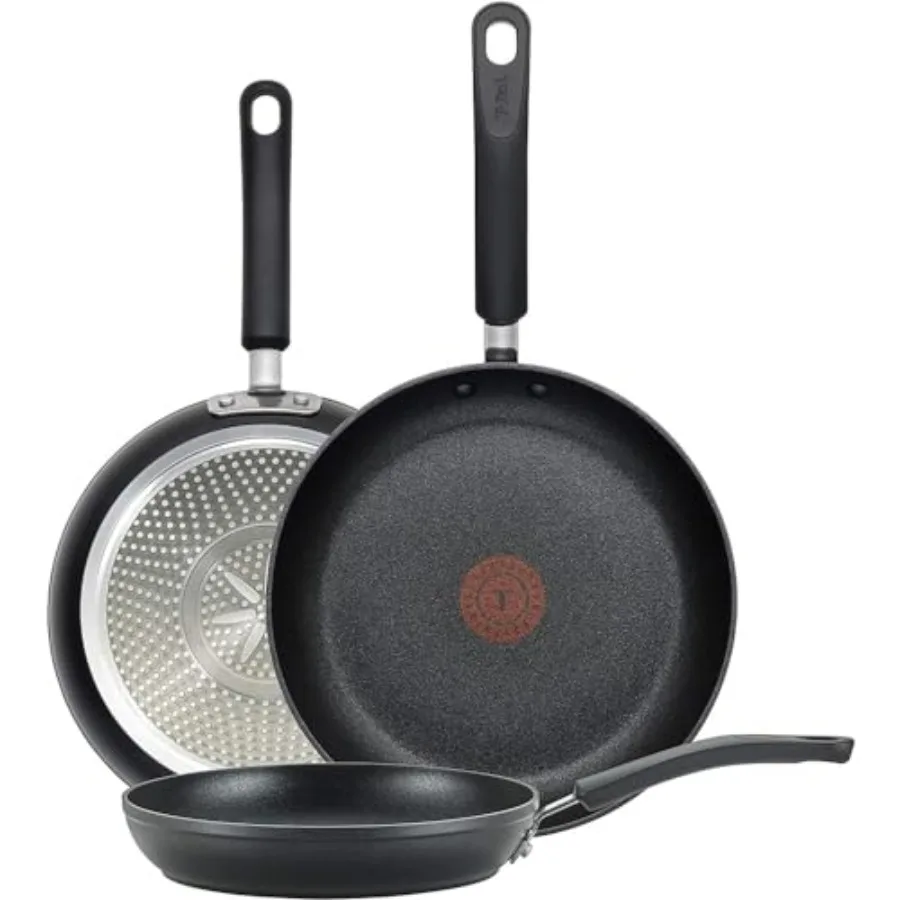 

Experience Non Stick Fry Pan Set 3 Pcs, 8, 10.25, 12 Inch Induction Oven Broiler Safe 400F, Cookware, Kitchen Cooking Set, Pots