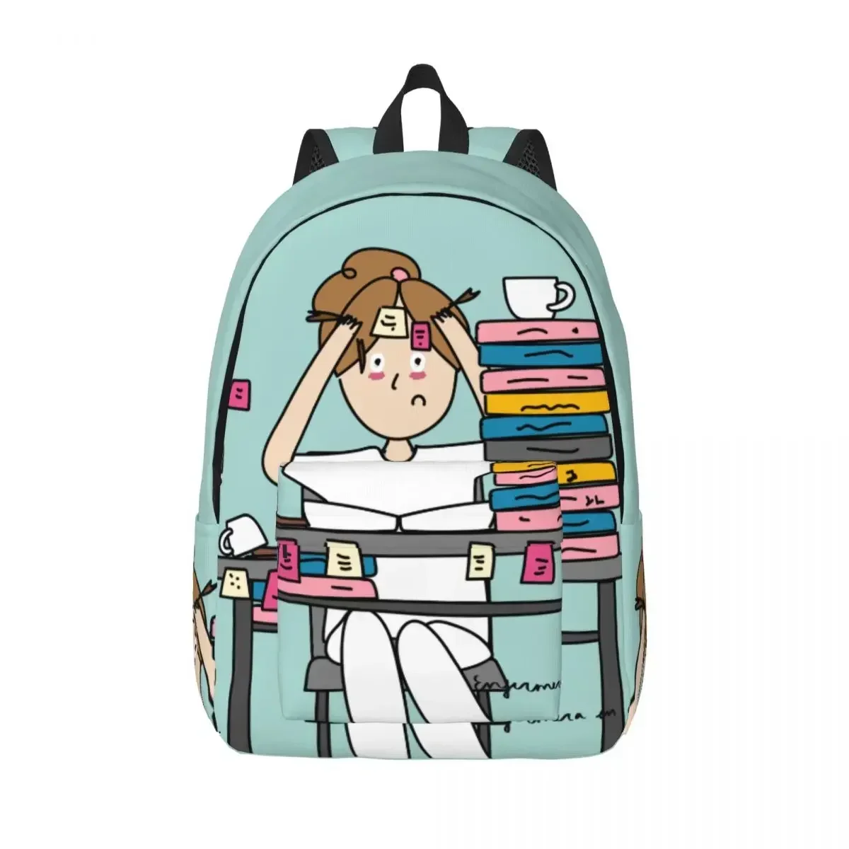 

Backpack for Preschool Primary School Student Enfermera En Apuros Doctor Nurse Health Bookbag Boy Girl Kids Daypack