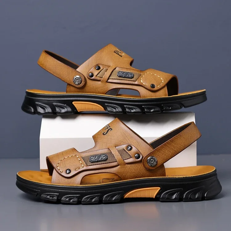 Modische Herren-Sandalen mit weicher Sohle für den Sommer, Outdoor-Doppelnutzung, bequem, strapazierfähig, atmungsaktiv, Strandschuhe-HW80193 – Detail 12