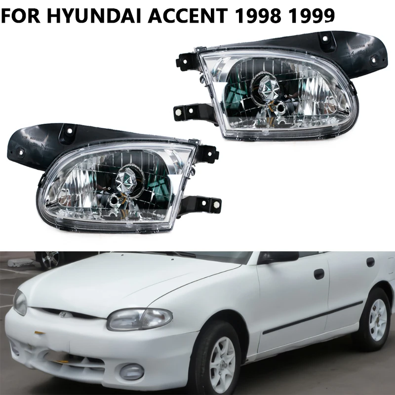 For Hyundai Accent 1998 1999 92101-22850 92102-22850 Car Headlight Assembly  Daytime Running Light Fog Light Accessories