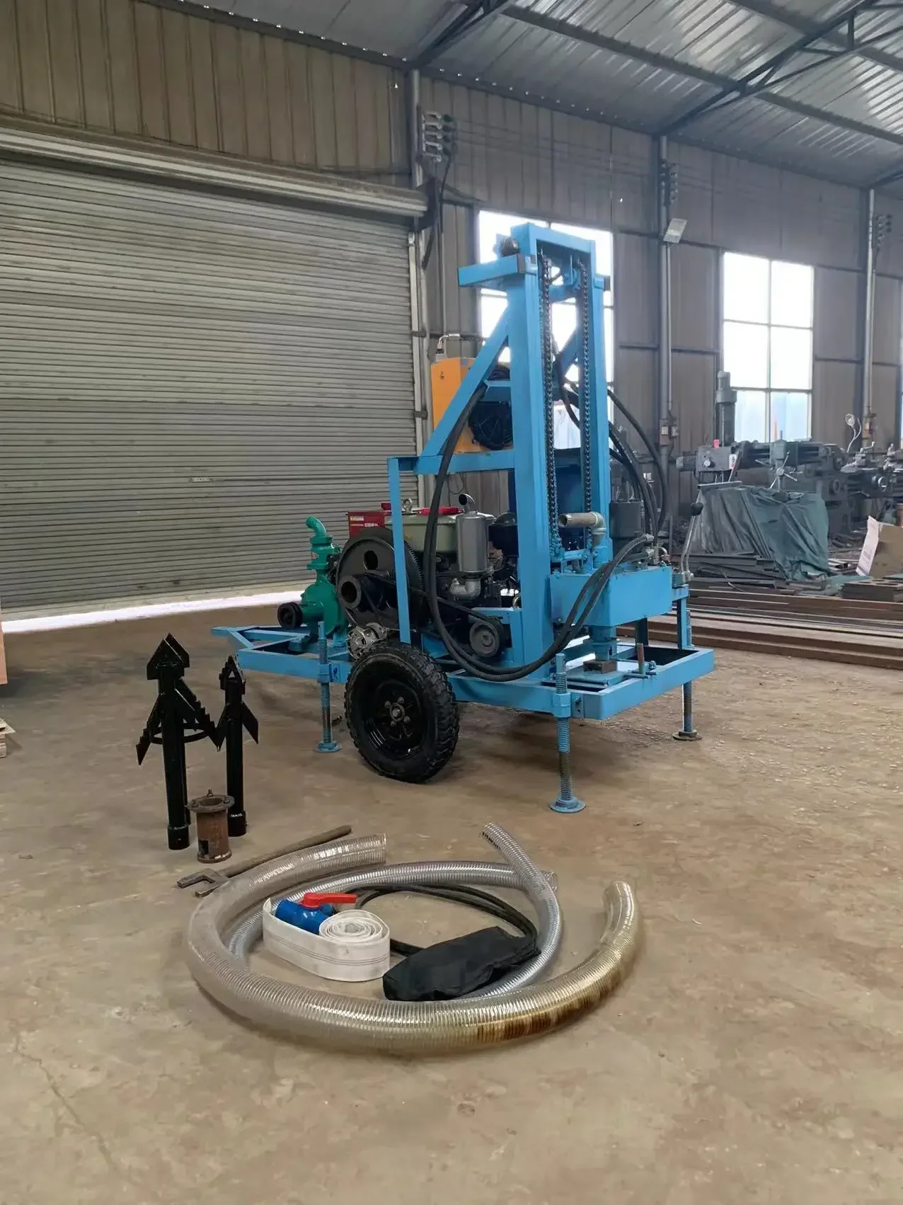 Portable 150m Deep Water Well Drilling Rig Machine/Small Portable Diesel Hydraulic Borehole Water Well Drilling Rig Machine