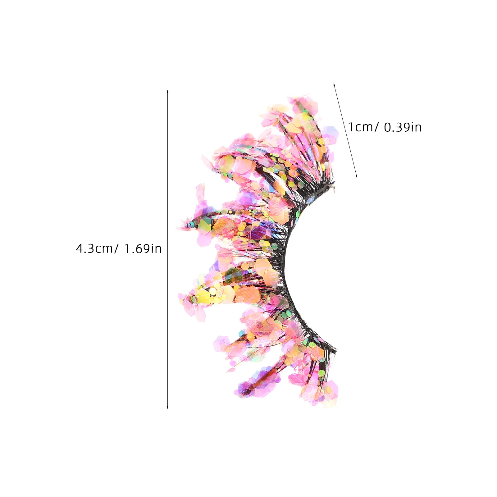 2 paires de faux cils 3D, accents scintillants, incrustés de strass, Volume dramatique pour Cosplay, Occasions spéciales de mariage