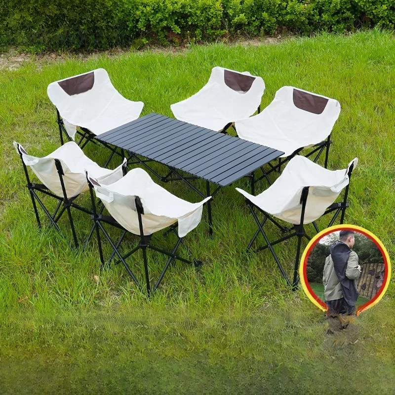 outdoor-table-chair-set-portable-leisure-recliner-with-backrest-camping-travel-furniture-blackened-style-home-dormitory-multi