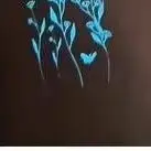 Autocollant de tatouage lumineux bleu, 1/6 feuilles, imperméable, temporaire, doigt, poignet, Art corporel, faux papillon