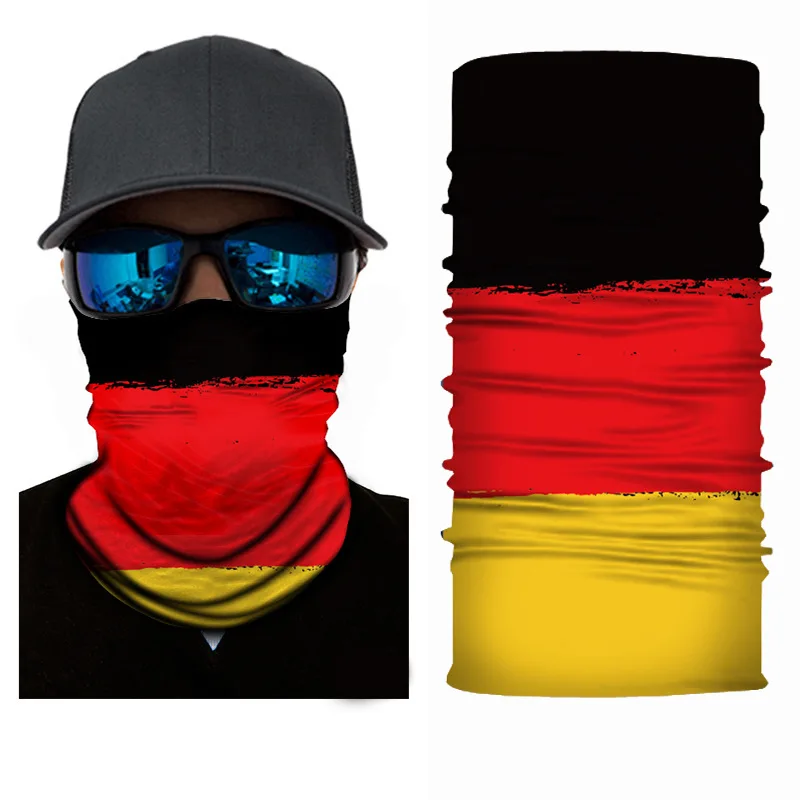 Multifunctional Bandana Sunscreen Mask Sports Seamless Bandana Cycling Mask Polyester Flag Printing Face Mask