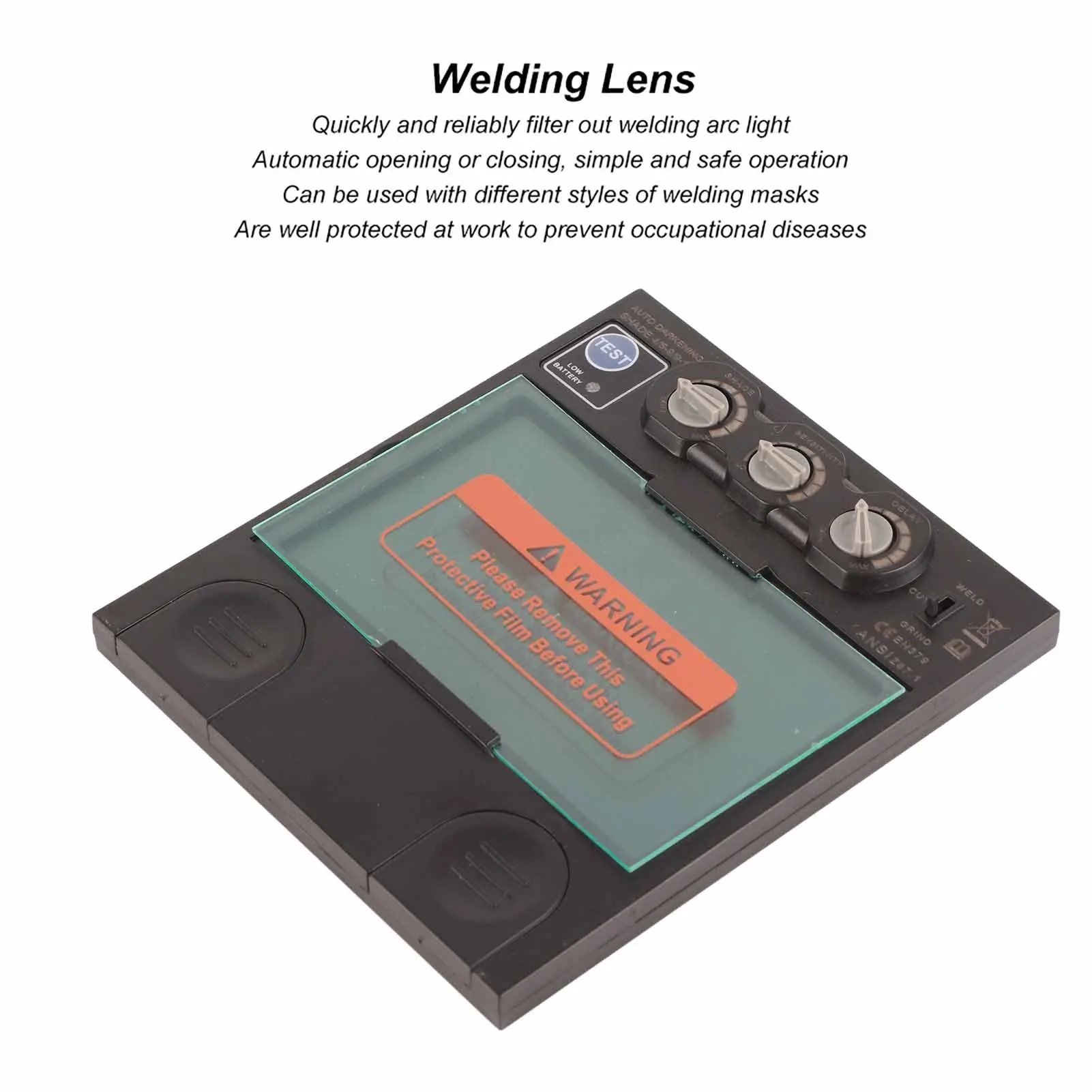 ソーラー溶接レンズ 溶接レンズ ソーラー自動LCD調光シェード 水平電源 電子工具 電子溶接工具
