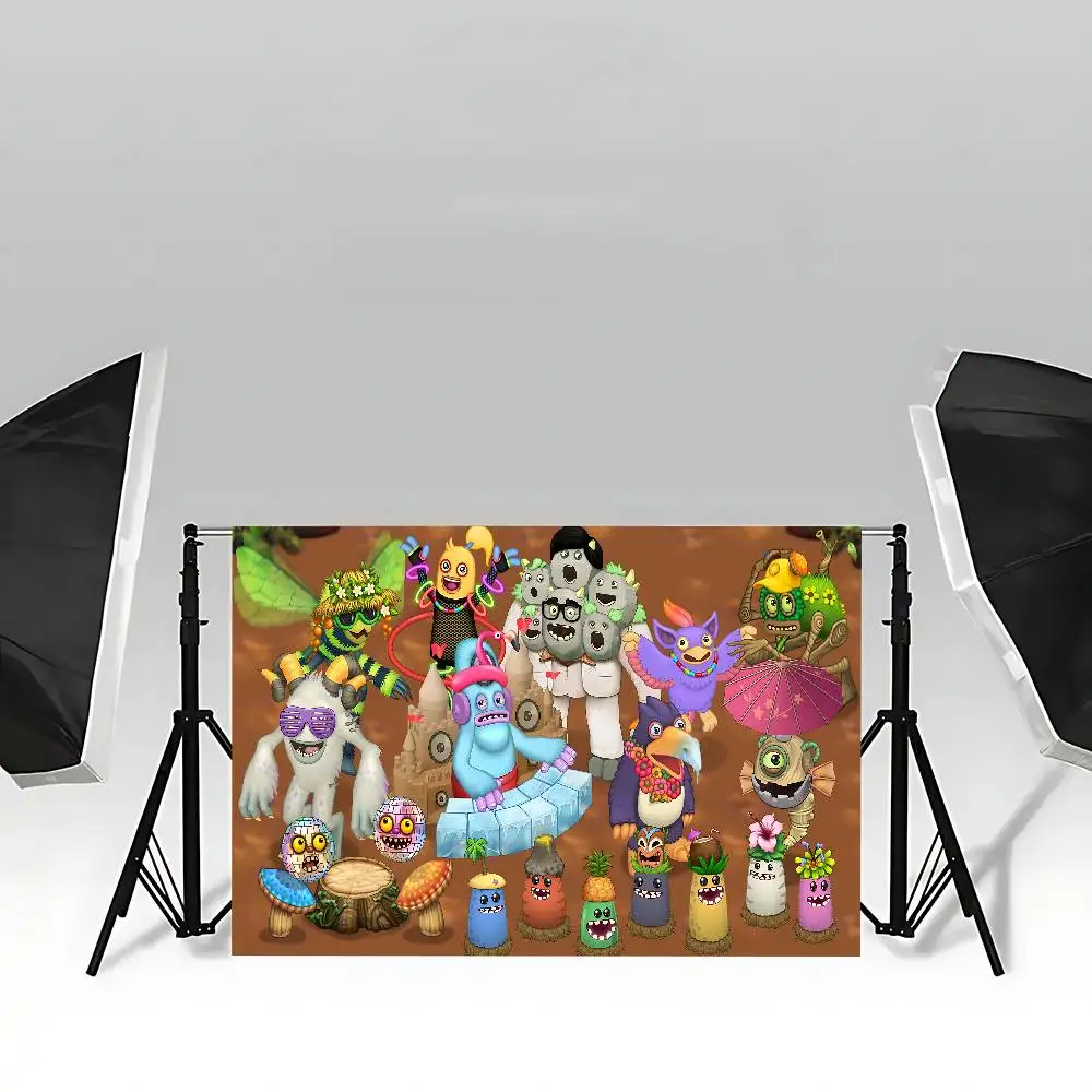 تو التشويش بلدي S-حوش الغناء موضوع خلفية حفلة عيد ميلاد الديكور هدايا الطفل الفضاء الديكور راية التصوير الفوتوغرافي #5