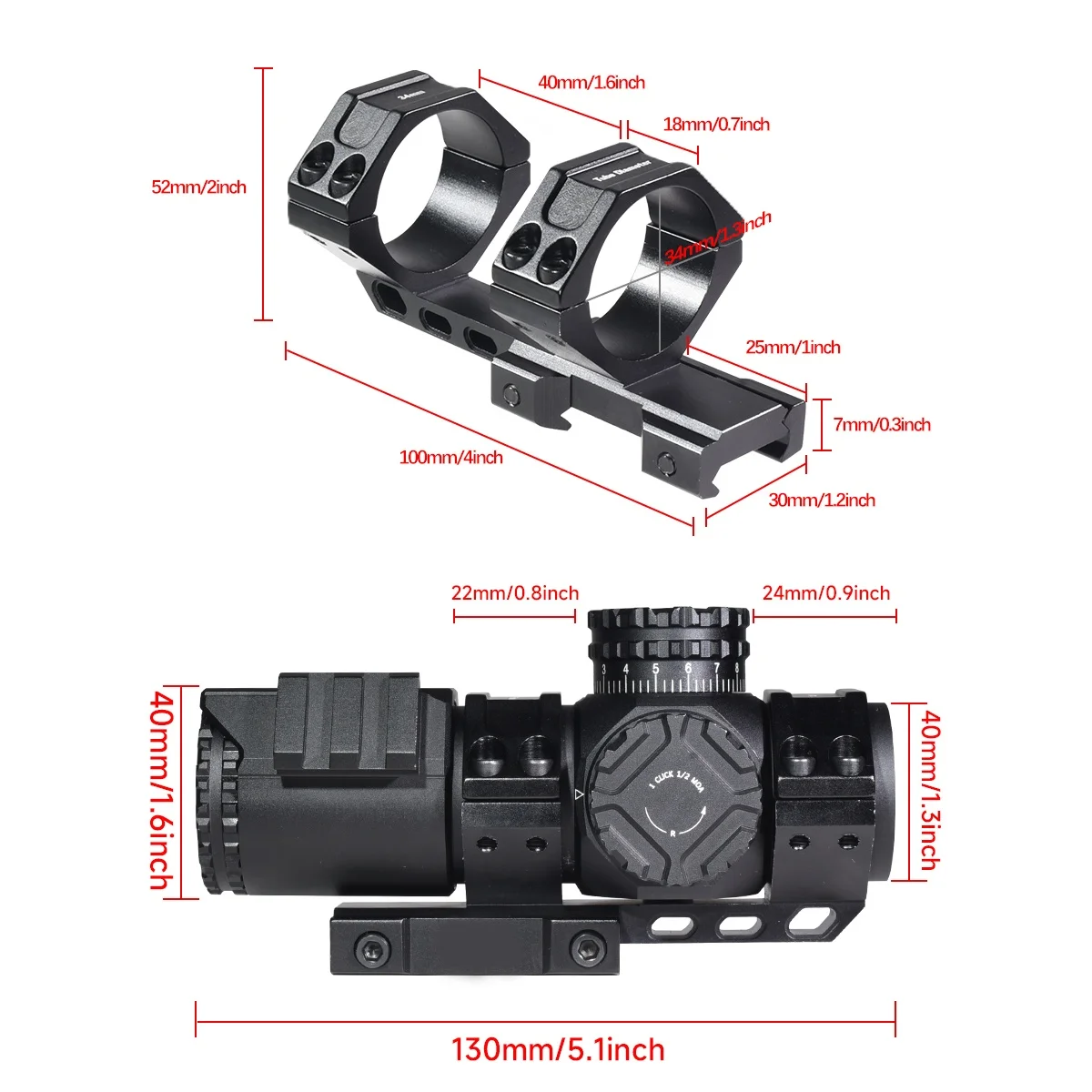 ريفلسكوب تكتيكي للصيد ، بصري ، مدمج ، قوس متقاطع ، قصير ، منظار إيرسوفت ، مسدس ، منظار بندقية ، موازاة 3 × ، سكة 20 ، 3x30IR #3