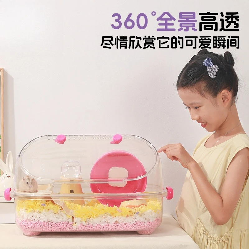 Plastic Bubble Hamster Cage Starter Kit Habitat House for Syrian Hamsters Small Pet Breeding Cage Home Supplies view 2