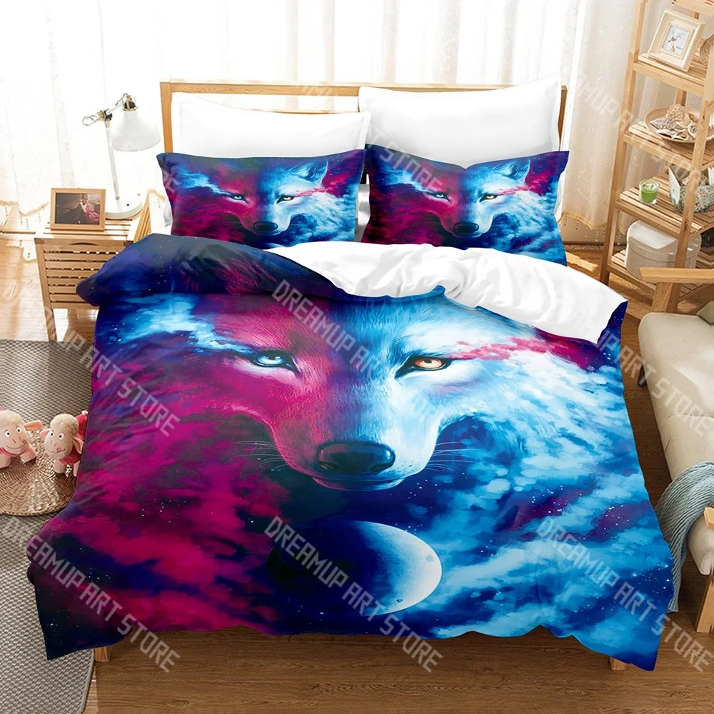 Fashion Animal Wolf Bedding Set Single Twin Full Queen King Size Bed Set Kids Bedroom Duvetcover Sets Bed Sheet Set