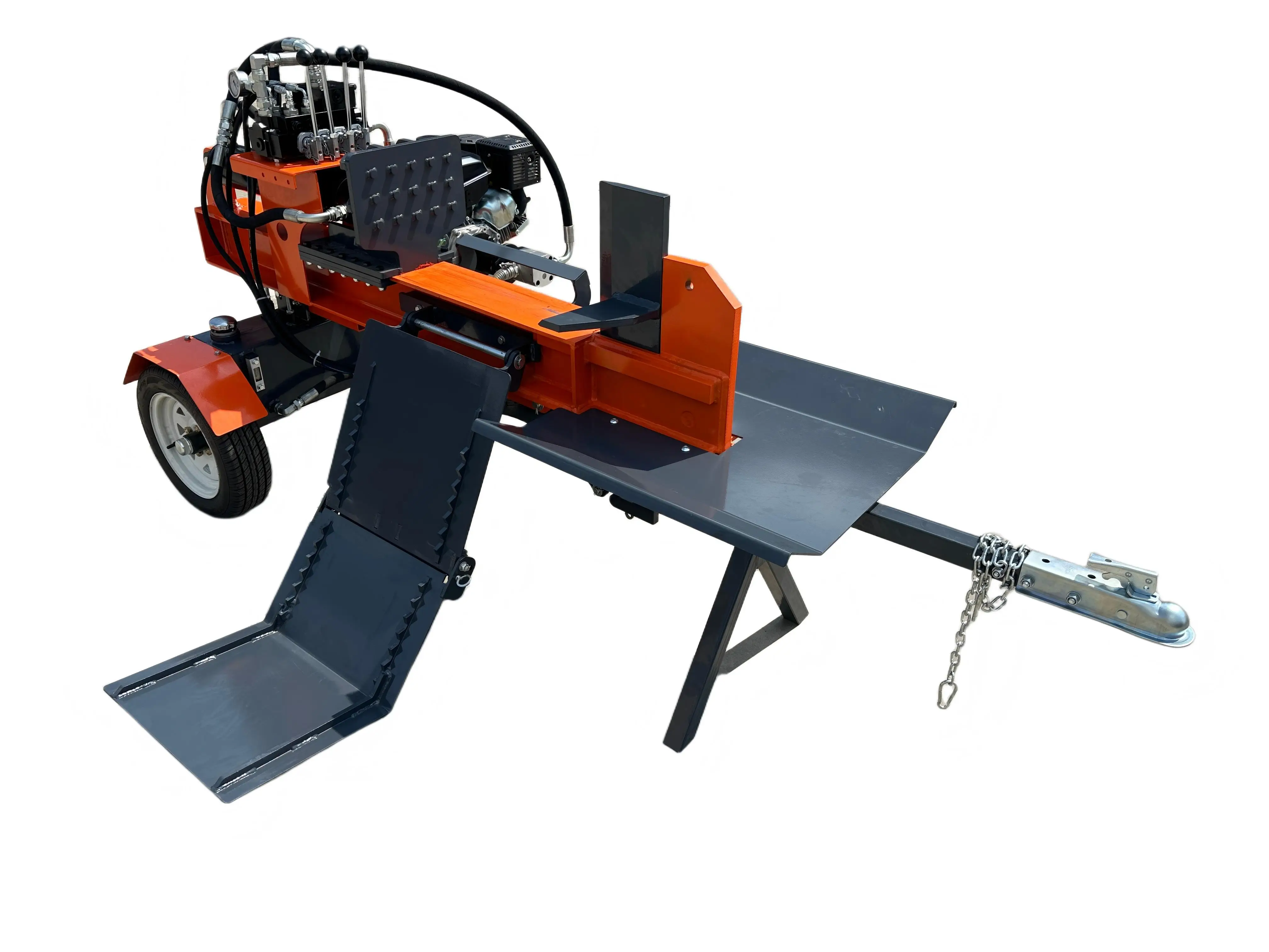 Horizontal Timber Splitter Electric Log Splitter High Strength Firewood Cutter for Courtyard Backyard Farm Household Processing