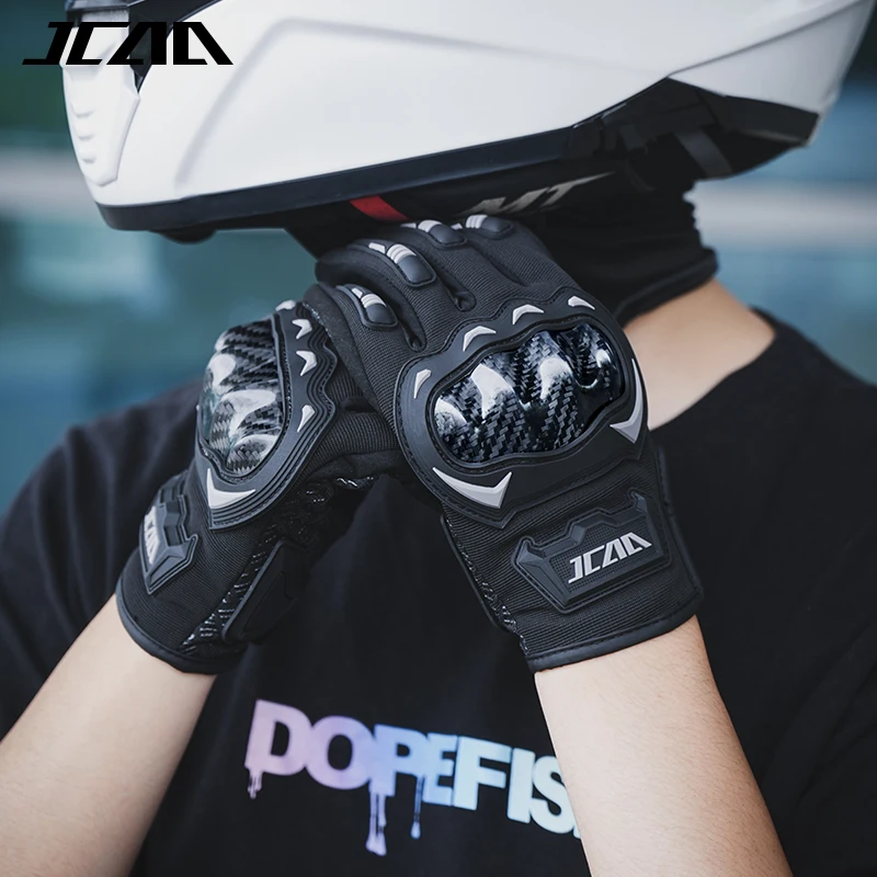 JCAA Summer Mesh Motorcycle Gloves Men Women Breathable Lightweight Anti-Fall Touchscreen Glove for Riding Gloves
