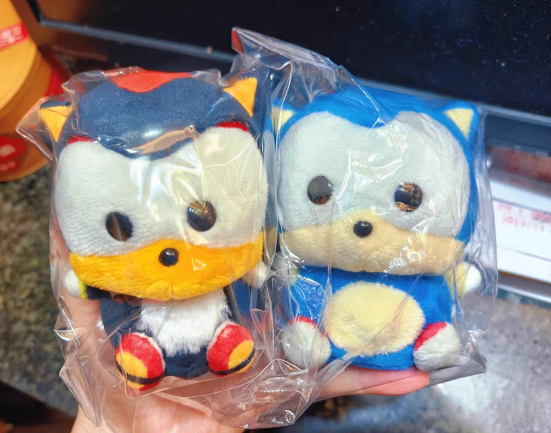SEGA Prize Sonic The Hedgehog Tails Mini Plush Keychain Cooro Series Soft Stuffed Animal Bag Pendant Anime Game Fans Collectible