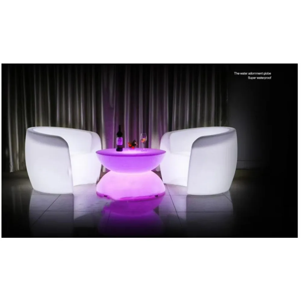 RGB 16-цветный перезаряжаемый PE пластиковый светодиодный барный стул/наборы светодиодных диванов/светодиодная мебель для бара и ночного клуба