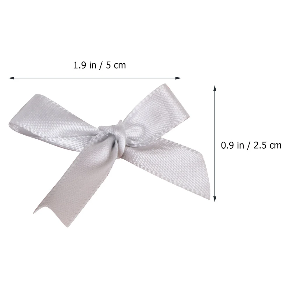 

100Pcs Small Size Decorative Bows Creative Bow Polyester Material Fine Workmanship DIY Bows for Crafts Clothes Accessories