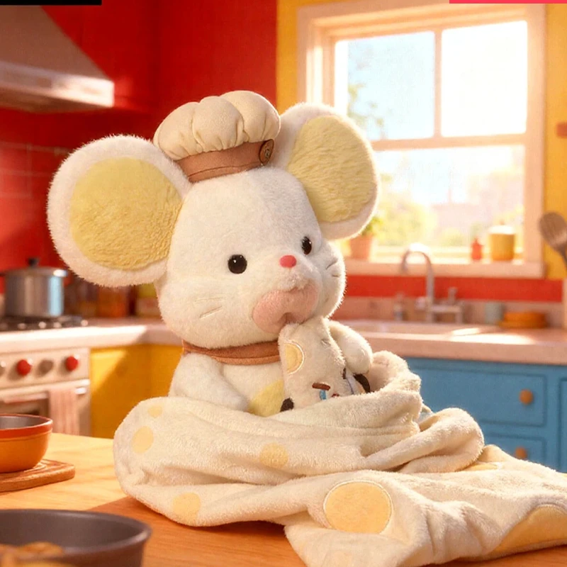 

Cheese Mouse Plush Toy Soft Stuffed Animal Cute Comfort Sleep Pillow Birthday Christmas Gift for Girls Kids Children