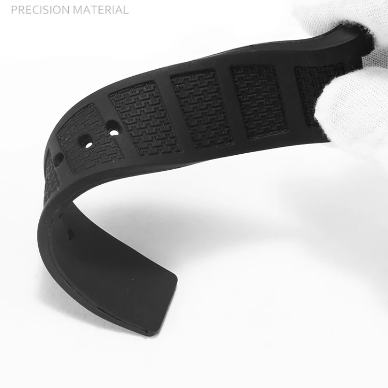 30x16mm Delicate Selected Silicone Material Skin-friendly Watchband for IWC Engineers Series IW323401 IW323602 Sweatproof Strap