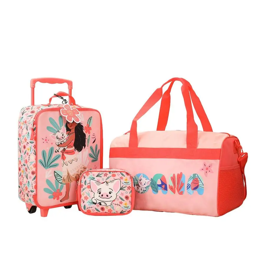 

Pua amp Moana Tropical Print Youth 4Piece Carry On Luggage Travel Set
