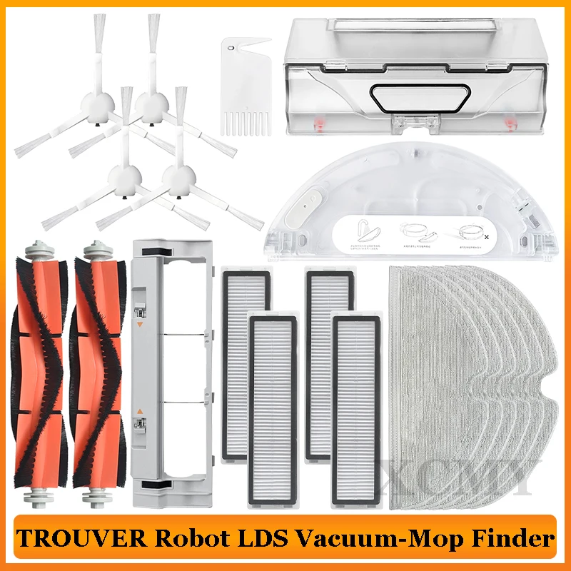 Dla XiaoMi Dreame D9 Dreame Bot L10 Pro Trouver Robot LDS odkurzacz Mop Finder główna szczotka boczna Mop tkaniny filtr Hepa części zamienne