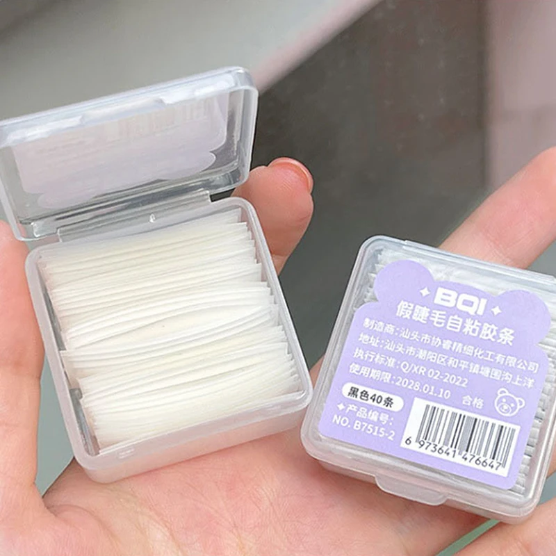 Waterproof Adhesive Tape 10/40Pcs Glue-Free Eyelash Glue Strip Self-Adhesive Lashes Glue Hypoallergenic Makeup Tools Home Daily