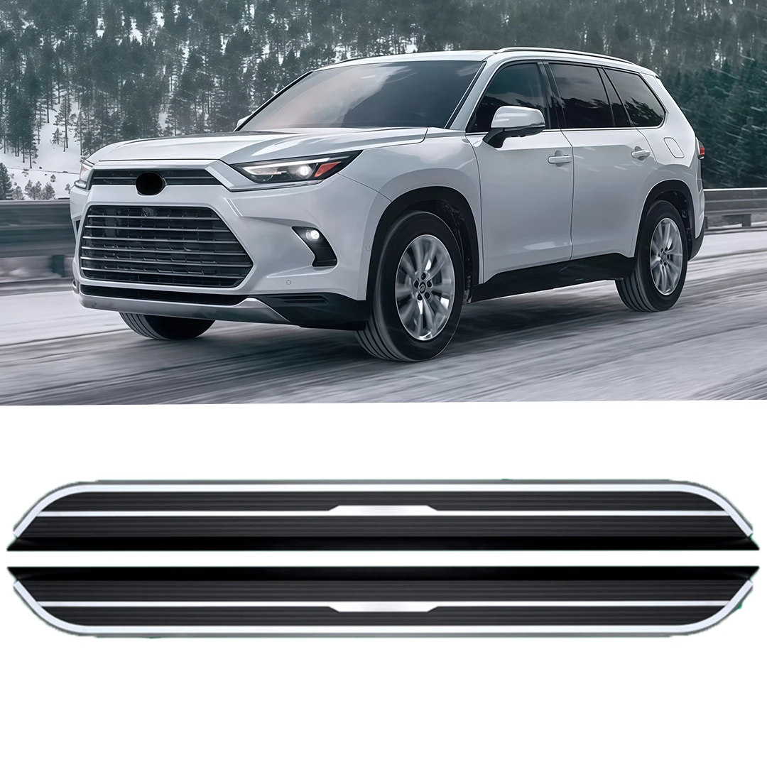 2 قطعة خطوات جانبية من الألومنيوم لوحة الجري دواسة Nerf Bar متوافق مع تويوتا جراند هايلاندر 2024 2025 2026