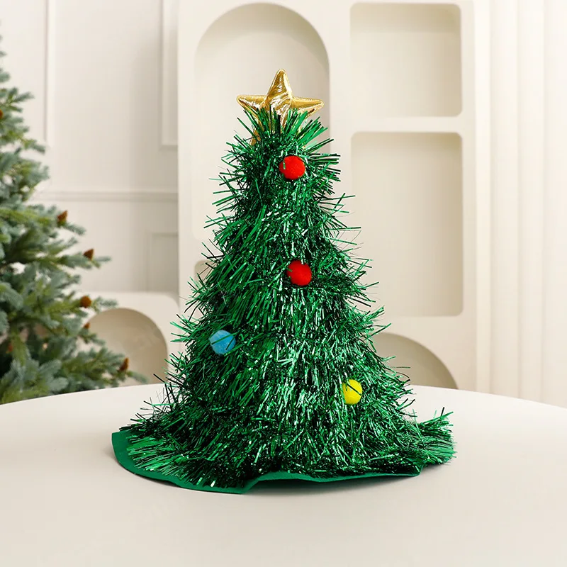 Chapeau de décoration de Noël pour enfants et adultes, petit arbre de Noël, accessoires d'arrangement de tir, couvre-chef, ornement de bandeau