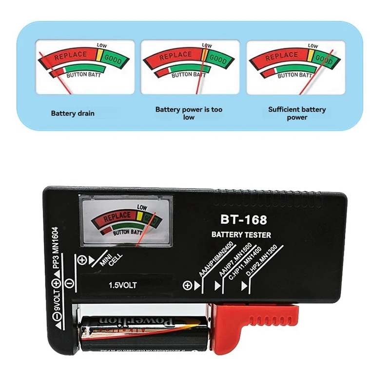 Держатель-органайзер для хранения батарей MAKE с тестером, чехол для батарей, держатели коробок с устройством проверки батареи для AAA AA C D 9V