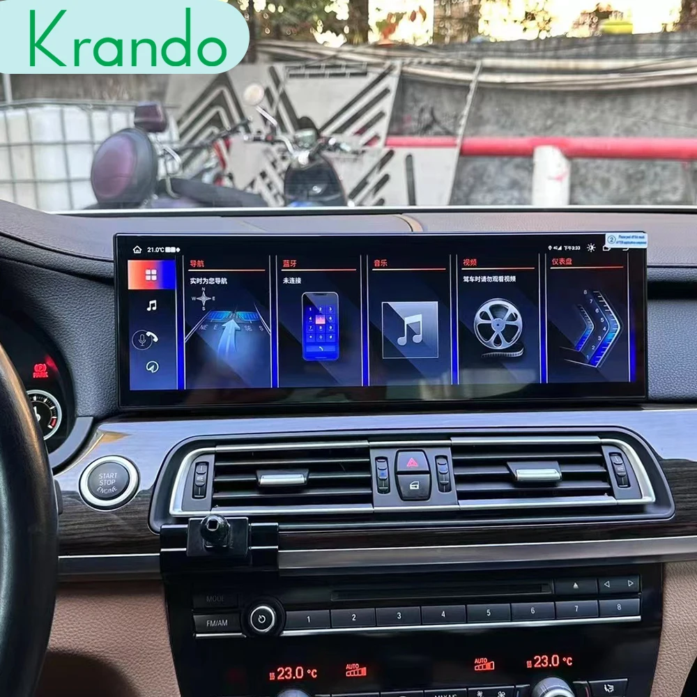 Krando 14.9 Inch Wireless Carplay Android Auto Radio For BMW 7 Series F01 F02 F04 2009 - 2015 Car Screen DVD Player Navi GPS