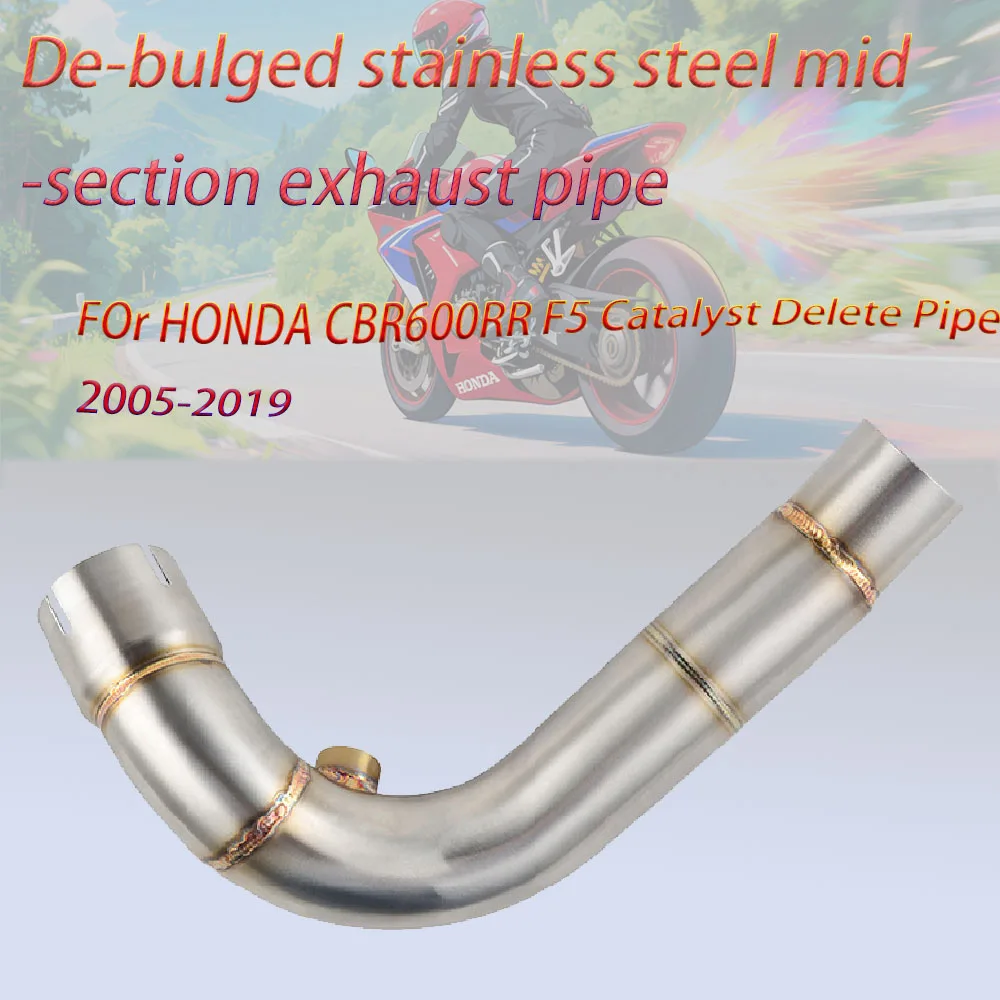 

New Product Launch, for CBR600RR CBR600 RR F5 Motorcycle Exhaust System Escape Moto Mid-section Connecting Pipe 2005-2019